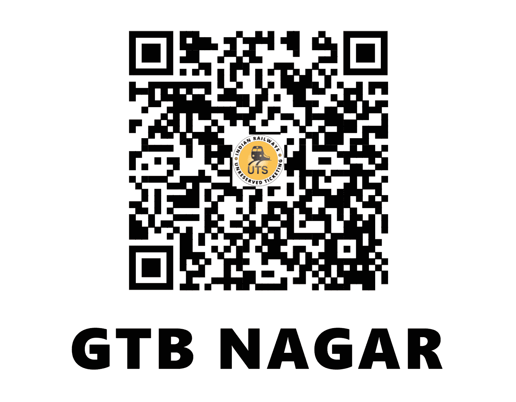 UTS QR Code for GTB Nagar - GTBN
